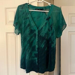 Gypsy silk blouse in size large.